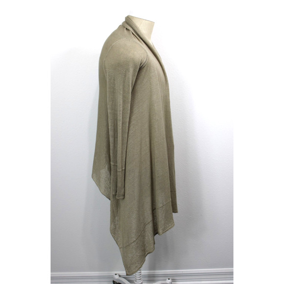 KOSMIKA Lino Blend Longline Cardigan Open Duster Wrap Size O/S Made in Italy - Picture 4 of 8